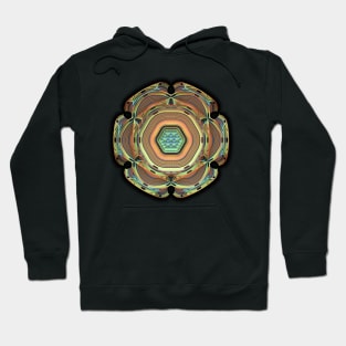 Six-sided Mandala Overlay Pattern Hoodie